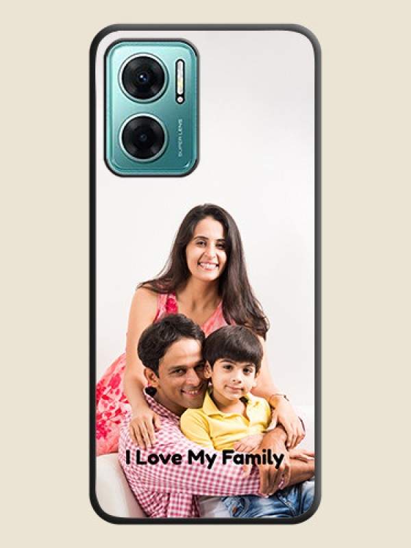 Custom Full Single Pic Upload With Text On Space Black Personalized Soft Matte Phone Covers -Xiaomi Redmi 11 Prime 5G