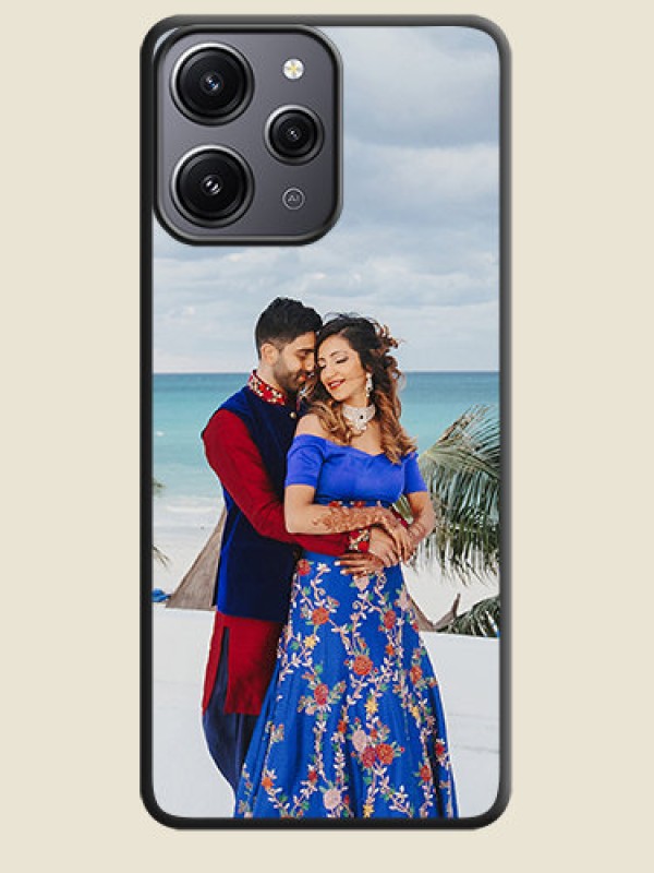 Custom Full Single Pic Upload On Space Black Personalized Soft Matte Phone Covers - Redmi 12 4G