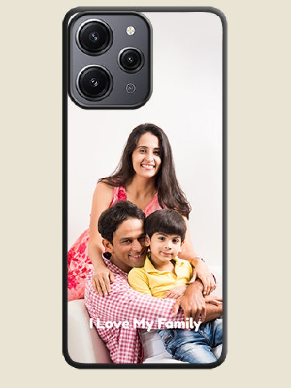 Custom Full Single Pic Upload With Text On Space Black Personalized Soft Matte Phone Covers - Redmi 12 4G