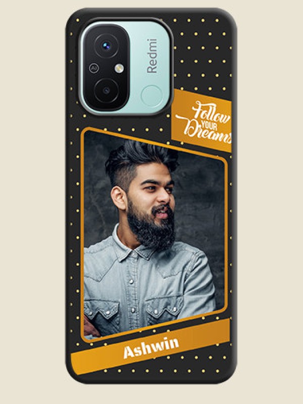 Custom Follow Your Dreams with White Dots on Space Black Custom Soft Matte Phone Cases - Redmi 12c