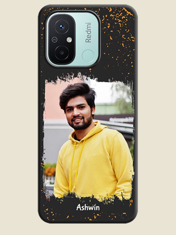 Custom Spray Free Design on Photo on Space Black Soft Matte Phone Cover - Redmi 12c