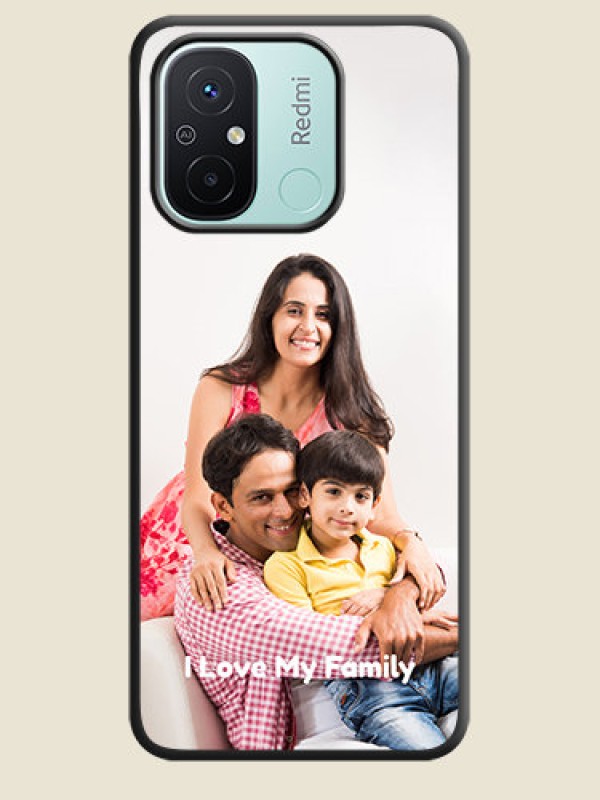 Custom Full Single Pic Upload With Text On Space Black Personalized Soft Matte Phone Covers -Xiaomi Redmi 12C