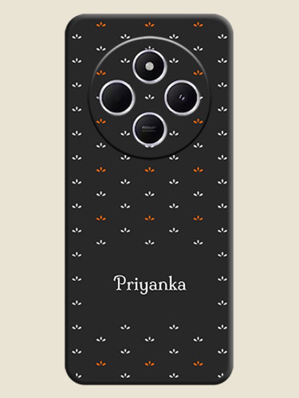Custom Simple Pattern With Custom Text On Space Black Custom Soft Matte Mobile Back Cover - Redmi 14c 5G