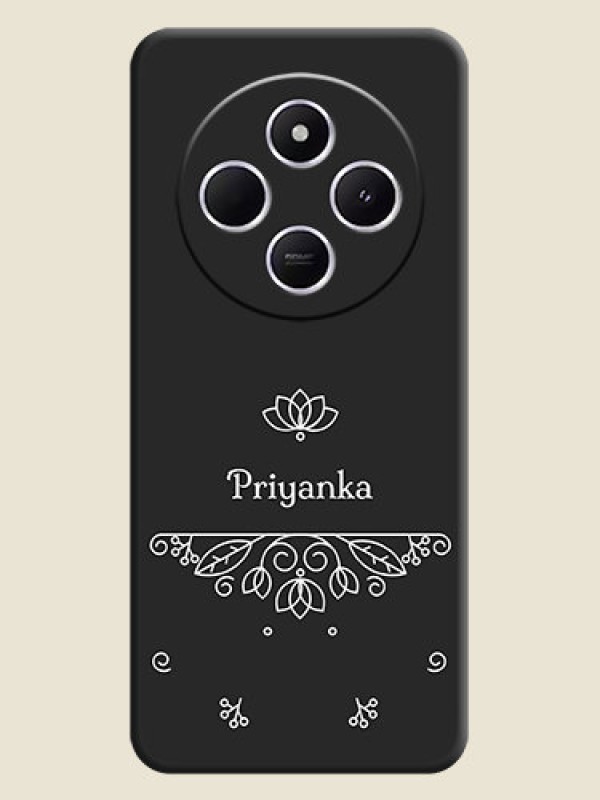 Custom Lotus Garden Custom Text On Space Black Custom Soft Matte Mobile Back Cover - Redmi 14c 5G