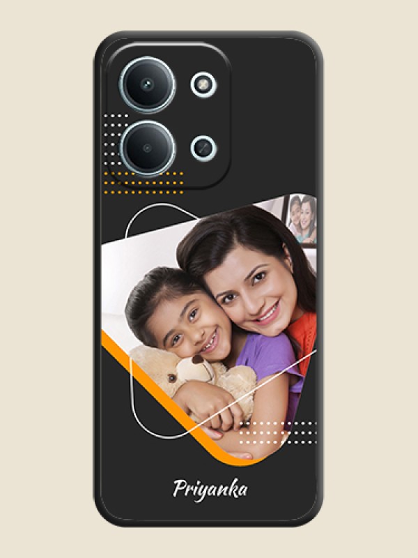 Custom Yellow Triangle on Photo On Space Black Custom Soft Matte Mobile Back Cover - Xiaomi Redmi 15C 5G