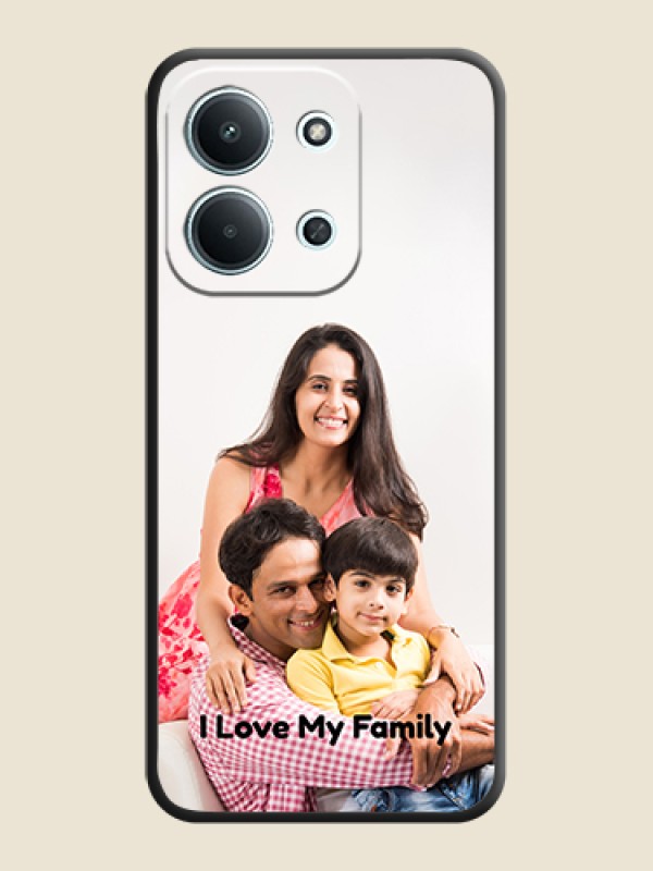 Custom Full Single Pic Upload With Text On Space Black Custom Soft Matte Mobile Back Cover - Xiaomi Redmi 15C 5G