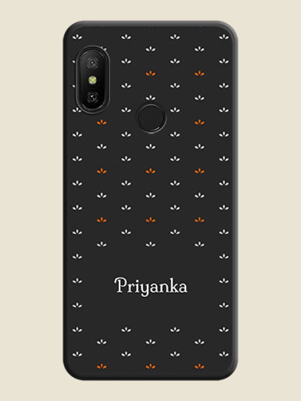Custom Simple Pattern With Custom Text On Space Black Personalized Soft Matte Phone Covers -Xiaomi Redmi 6 Pro