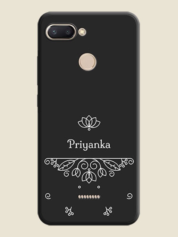 Custom Lotus Garden Custom Text On Space Black Personalized Soft Matte Phone Covers -Xiaomi Redmi 6