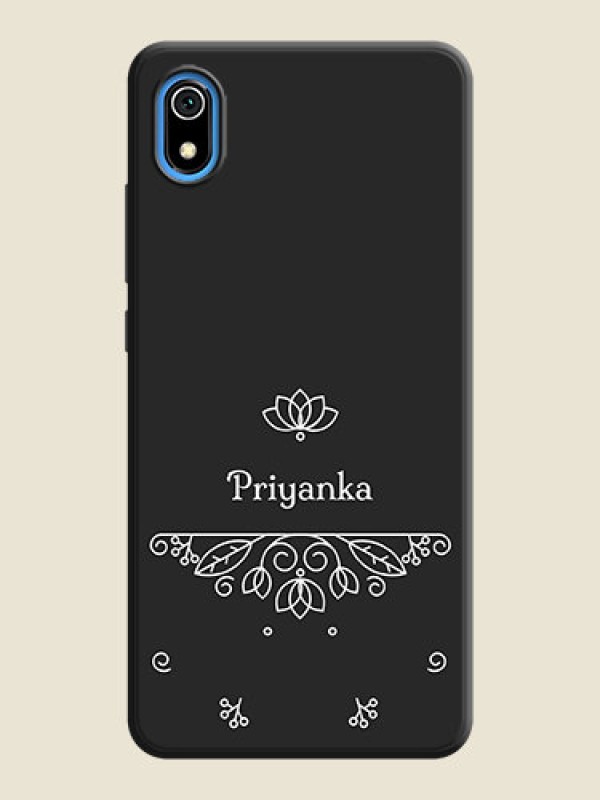 Custom Lotus Garden Custom Text On Space Black Personalized Soft Matte Phone Covers -Xiaomi Redmi 7A