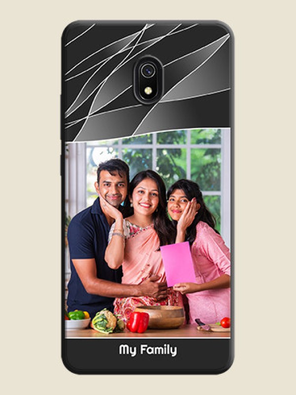 Custom Mixed Wave Lines - Photo on Space Black Soft Matte Mobile Cover - Redmi 8A