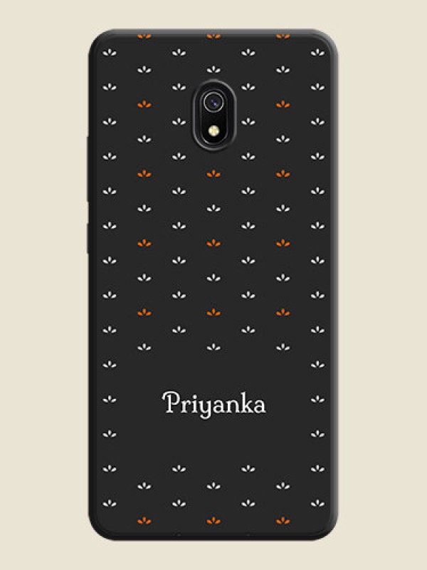 Custom Simple Pattern With Custom Text On Space Black Personalized Soft Matte Phone Covers -Xiaomi Redmi 8A