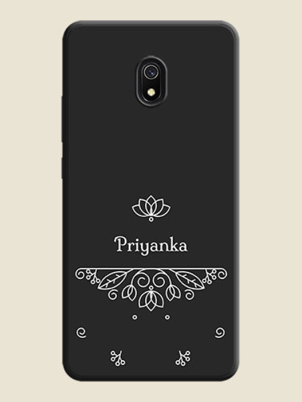 Custom Lotus Garden Custom Text On Space Black Personalized Soft Matte Phone Covers -Xiaomi Redmi 8A