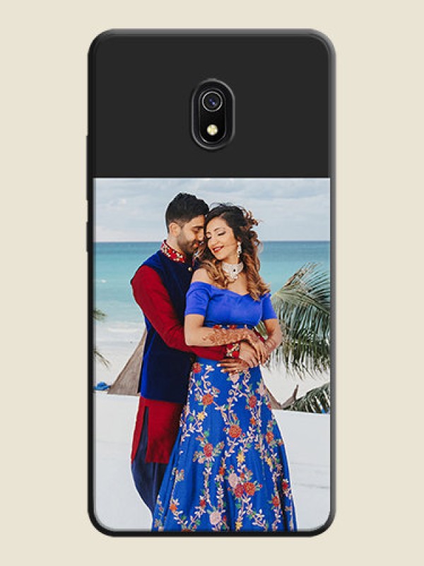 Custom Image Upload With Space Black Color On Custom Soft Matte Mobile Back Cover - Xiaomi Redmi 8A