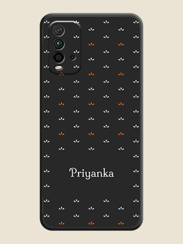 Custom Simple Pattern With Custom Text On Space Black Personalized Soft Matte Phone Covers -Xiaomi Redmi 9 Power