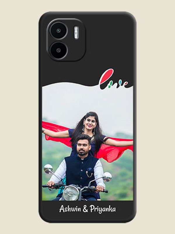 Custom Fall in Love Pattern with Picture on Photo on Space Black Soft Matte Mobile Case - Xiaomi Redmi A1