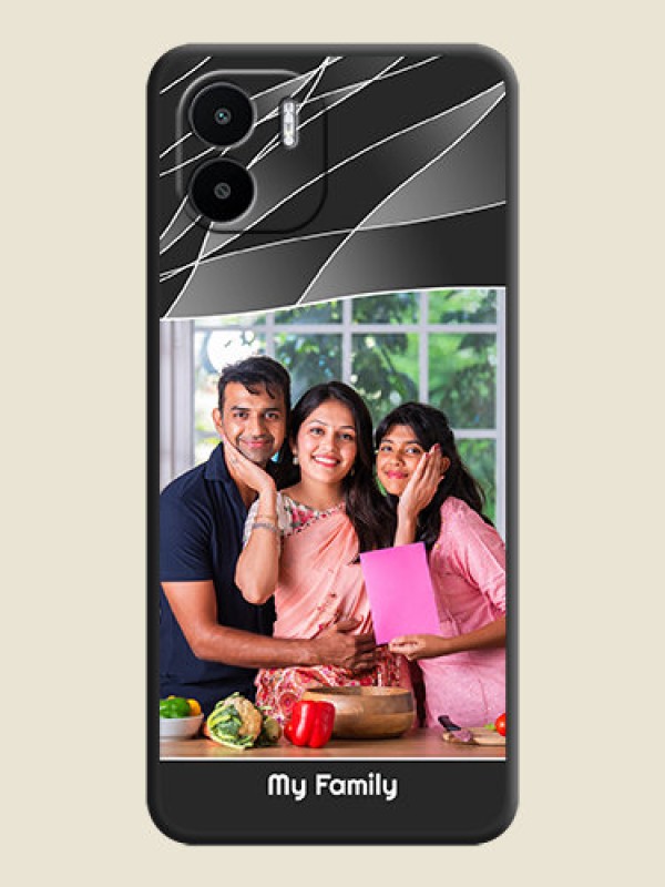 Custom Mixed Wave Lines on Photo on Space Black Soft Matte Mobile Cover - Xiaomi Redmi A1