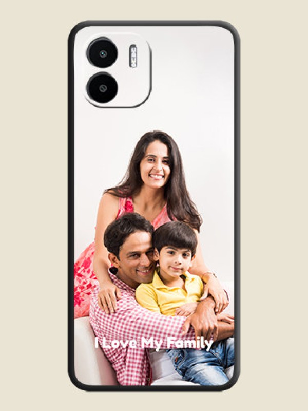 Custom Full Single Pic Upload With Text On Space Black Personalized Soft Matte Phone Covers -Xiaomi Redmi A1
