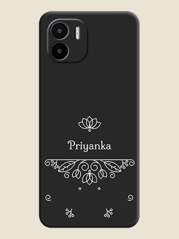 Custom Lotus Garden Custom Text On Space Black Personalized Soft Matte Phone Covers -Xiaomi Redmi A2