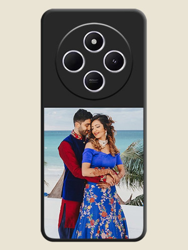 Custom Image Upload With Space Black Color On Custom Soft Matte Mobile Back Cover - Xiaomi Redmi A4 5G