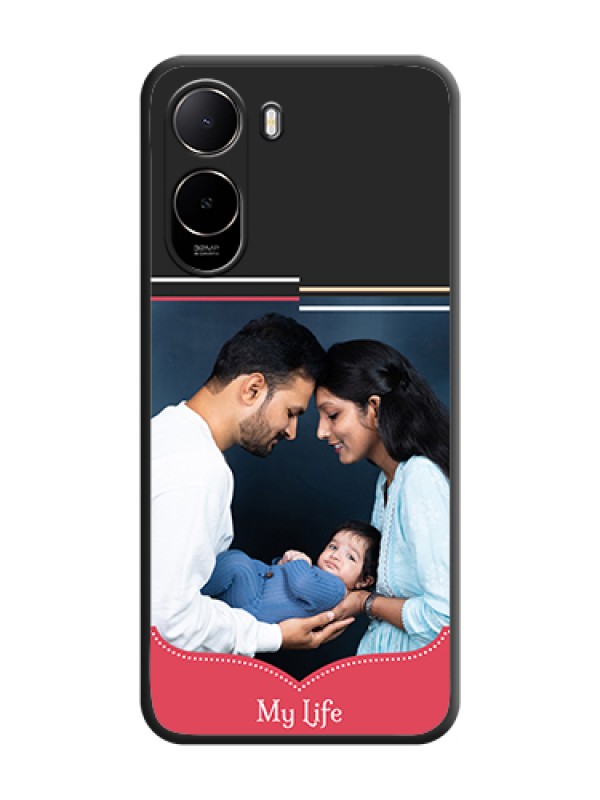 Custom Classic Plain Design with Name On Space Black Custom Soft Matte Mobile Back Cover - Xiaomi Redmi A7 Pro 4G