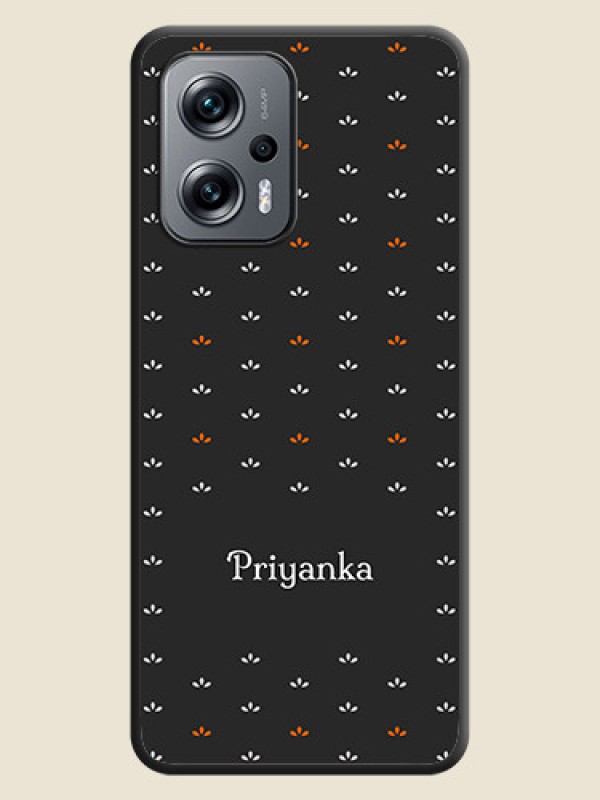 Custom Simple Pattern With Custom Text On Space Black Personalized Soft Matte Phone Covers -Xiaomi Redmi K50I 5G