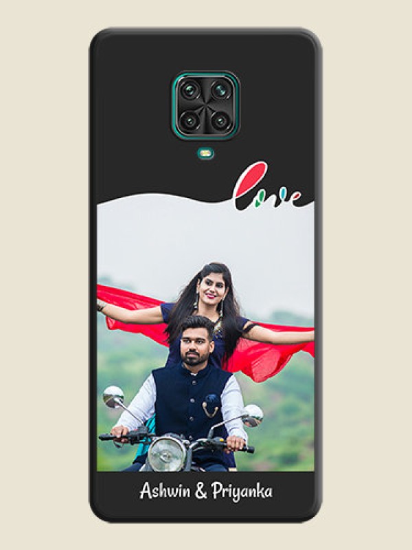 Custom Fall in Love Pattern with Picture on Photo on Space Black Soft Matte Mobile Case - Redmi Note 10 Lite
