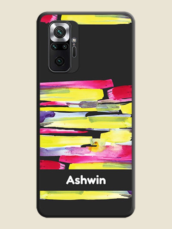 Custom Brush Coloured on Space Black Personalized Soft Matte Phone Covers - Redmi Note 10 Pro Max