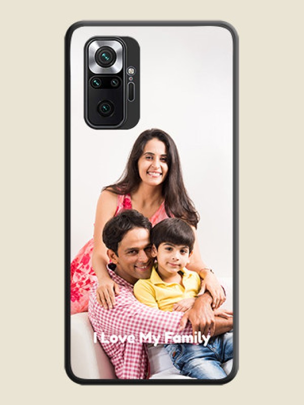 Custom Full Single Pic Upload With Text On Space Black Personalized Soft Matte Phone Covers -Xiaomi Redmi Note 10 Pro Max