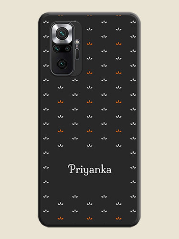 Custom Simple Pattern With Custom Text On Space Black Personalized Soft Matte Phone Covers -Xiaomi Redmi Note 10 Pro Max