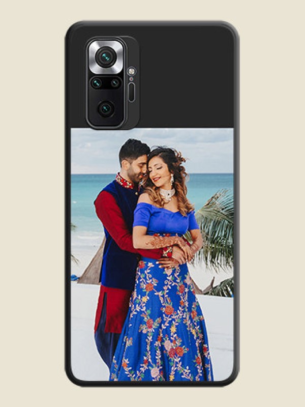 Custom Image Upload With Space Black Color On Custom Soft Matte Mobile Back Cover - Xiaomi Redmi Note 10 Pro Max
