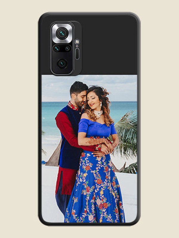 Custom Image Upload With Space Black Color On Custom Soft Matte Mobile Back Cover - Xiaomi Redmi Note 10 Pro