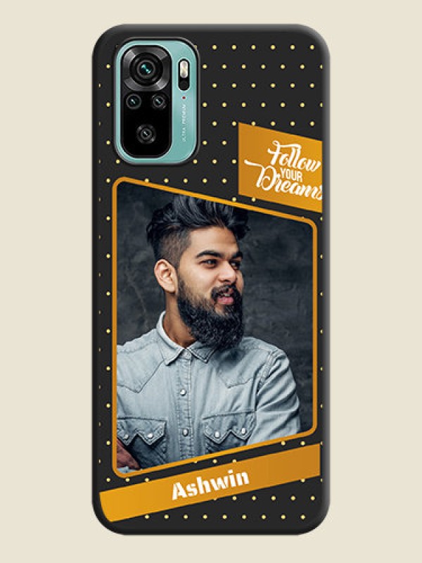 Custom Follow Your Dreams with White Dots on Space Black Custom Soft Matte Phone Cases - Redmi Note 10