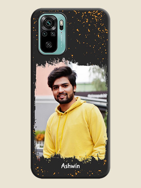 Custom Spray Free Design on Photo on Space Black Soft Matte Phone Cover - Redmi Note 10