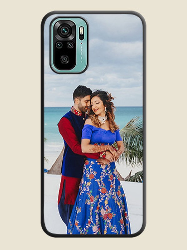 Custom Full Single Pic Upload On Space Black Personalized Soft Matte Phone Covers -Xiaomi Redmi Note 10