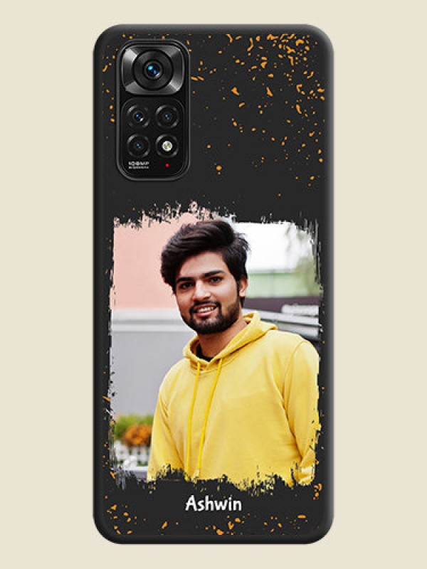 Custom Spray Free Design on Photo on Space Black Soft Matte Phone Cover - Redmi Note 11