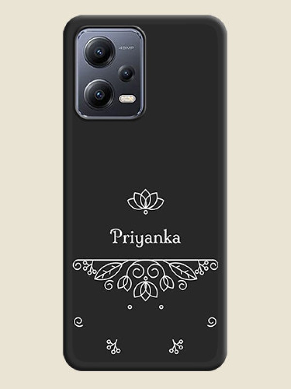 Custom Lotus Garden Custom Text On Space Black Personalized Soft Matte Phone Covers -Xiaomi Redmi Note 12 5G