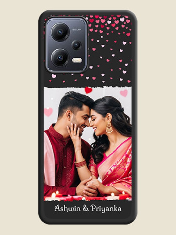 Custom Fall in Love with Your Partner  on Photo on Space Black Soft Matte Phone Cover - Xiaomi Redmi Note 12 Pro Plus 5G