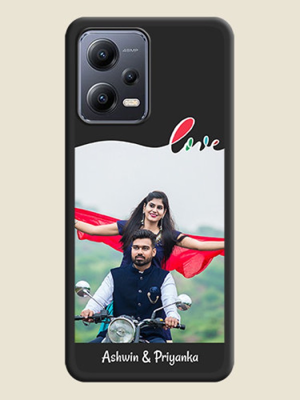 Custom Fall in Love Pattern with Picture on Photo on Space Black Soft Matte Mobile Case - Xiaomi Redmi Note 12 Pro Plus 5G