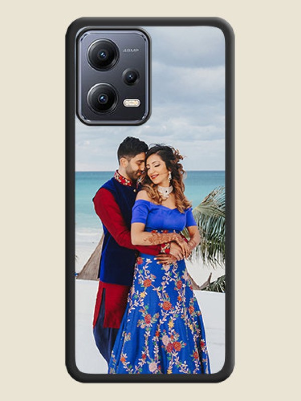 Custom Full Single Pic Upload On Space Black Personalized Soft Matte Phone Covers -Xiaomi Redmi Note 12 Pro Plus 5G