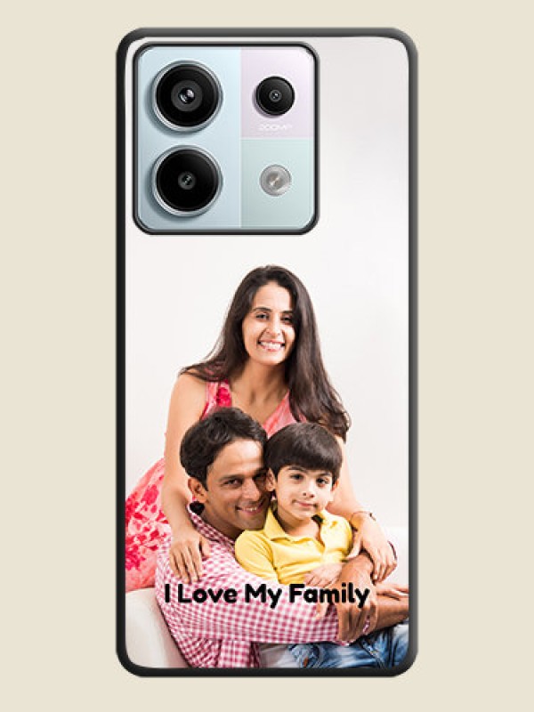 Custom Full Single Pic Upload With Text On Space Black Personalized Soft Matte Phone Covers - Redmi Note 13 Pro 5G