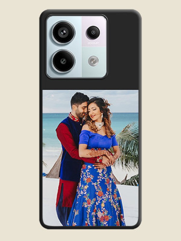 Custom Image Upload With Space Black Color On Custom Soft Matte Mobile Back Cover - Xiaomi Redmi Note 13 Pro 5G