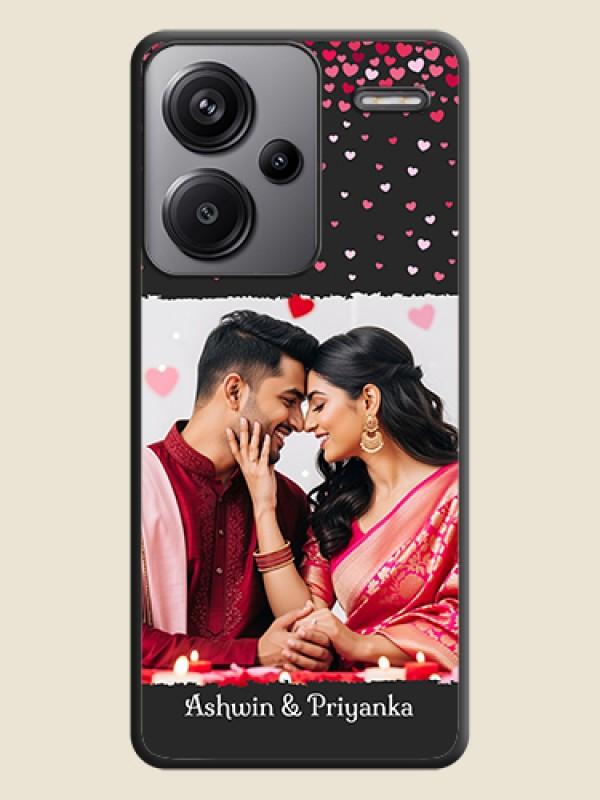 Custom Fall in Love with Your Partner on Photo On Space Black Custom Soft Matte Mobile Back Cover - Redmi Note 13 Pro Plus 5G