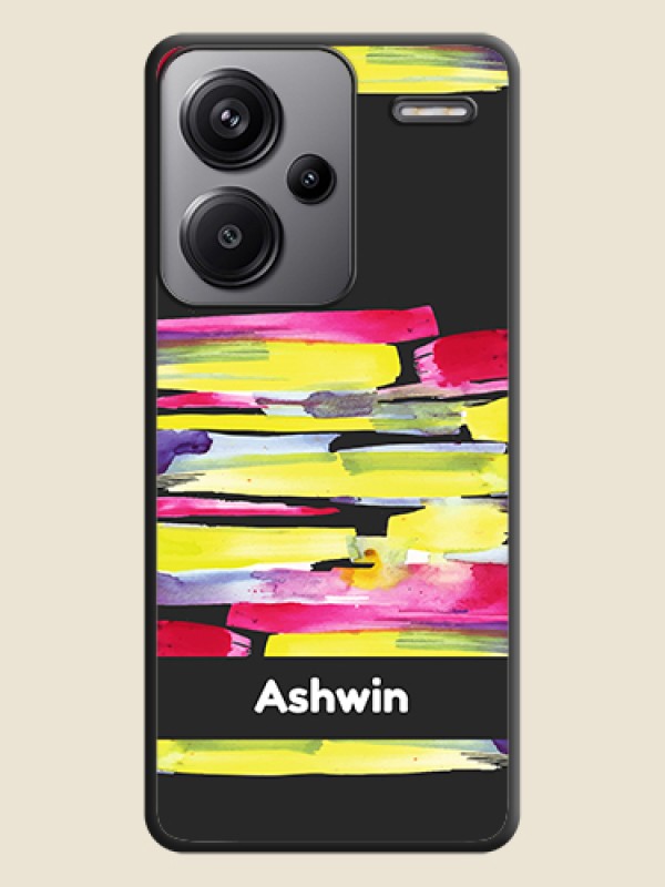 Custom Brush Coloured On Space Black Custom Soft Matte Mobile Back Cover - Redmi Note 13 Pro Plus 5G