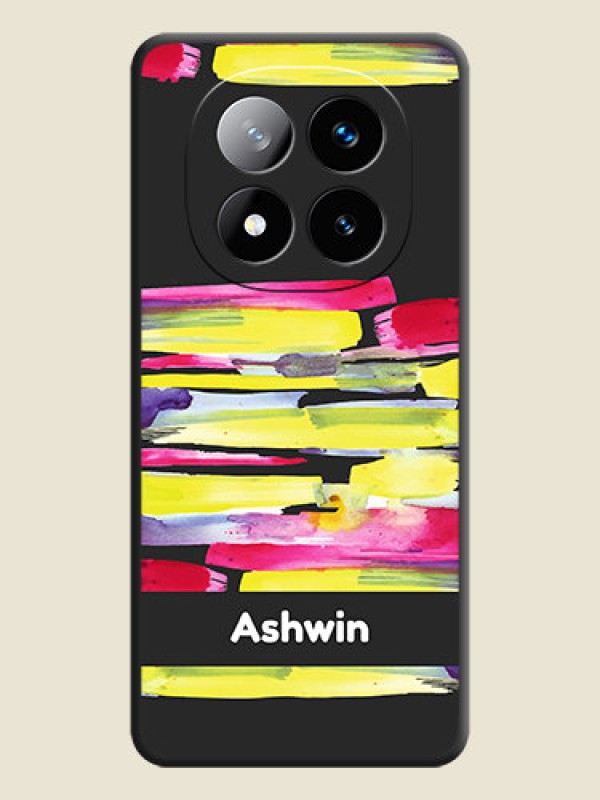 Custom Brush Coloured On Space Black Custom Soft Matte Mobile Back Cover - Redmi Note 14 Pro Plus 5G