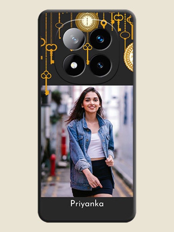 Custom Decorative Design with Text On Space Black Custom Soft Matte Mobile Back Cover - Redmi Note 14 Pro Plus 5G