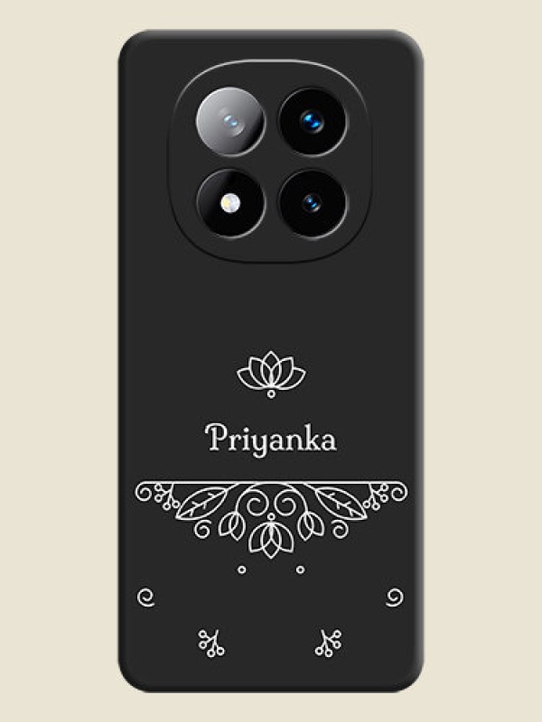 Custom Lotus Garden Custom Text On Space Black Custom Soft Matte Mobile Back Cover - Redmi Note 14 Pro Plus 5G