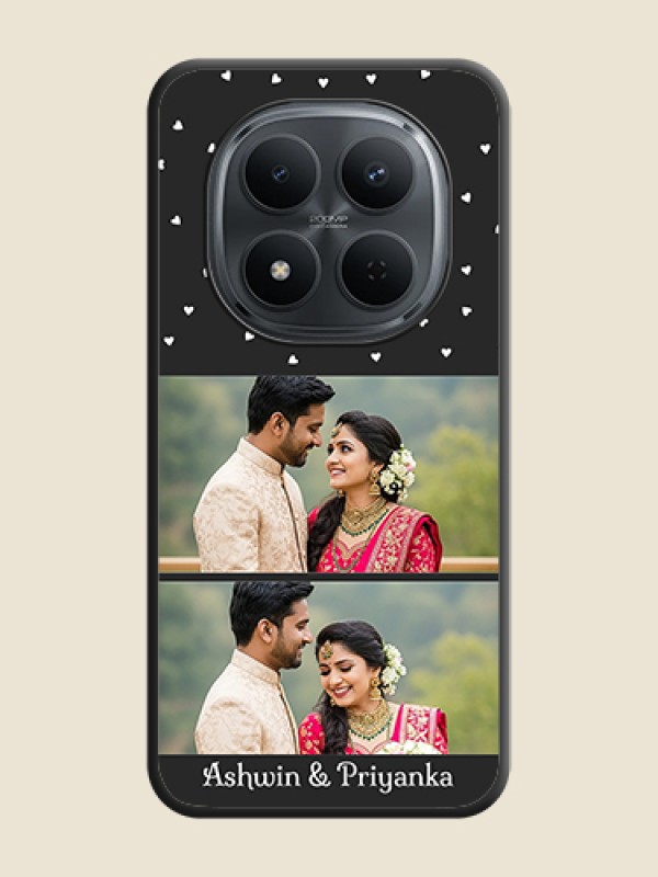 Custom Miniature Love Symbols with Name On Space Black Custom Soft Matte Mobile Back Cover - Xiaomi Redmi Note 15 5G