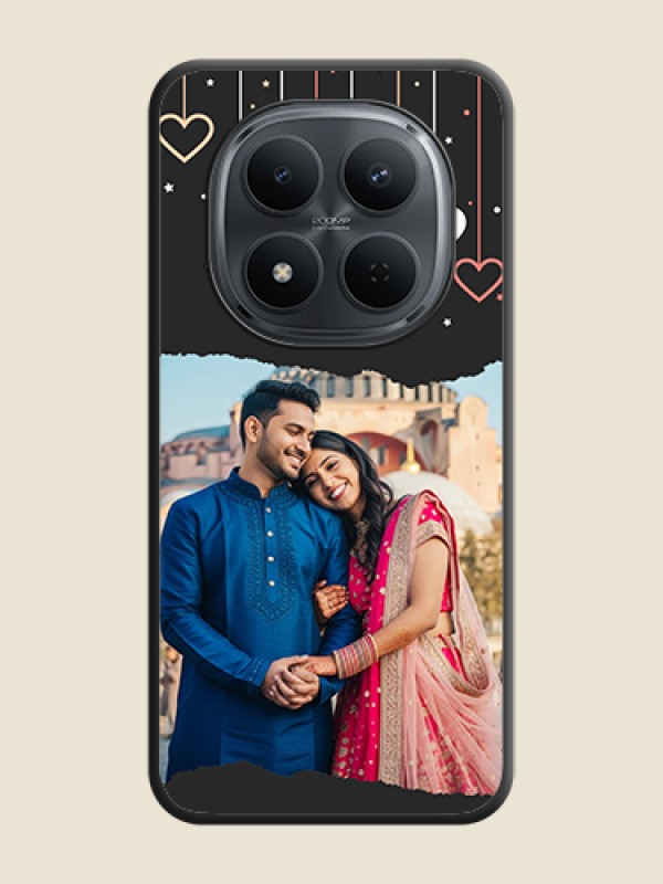 Custom Love Hangings with Splash Wave Picture On Space Black Custom Soft Matte Mobile Back Cover - Xiaomi Redmi Note 15 5G