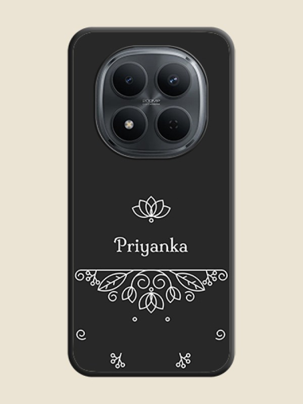 Custom Lotus Garden Custom Text On Space Black Custom Soft Matte Mobile Back Cover - Xiaomi Redmi Note 15 5G