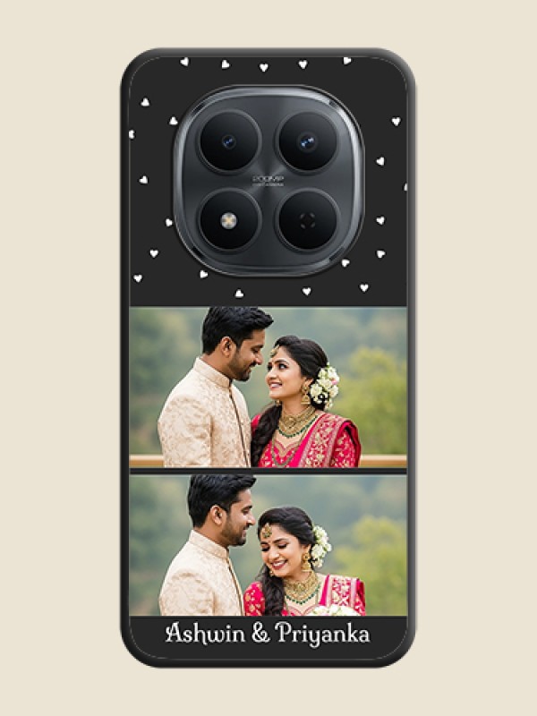 Custom Miniature Love Symbols with Name On Space Black Custom Soft Matte Mobile Back Cover - Xiaomi Redmi Note 15 Pro 5G